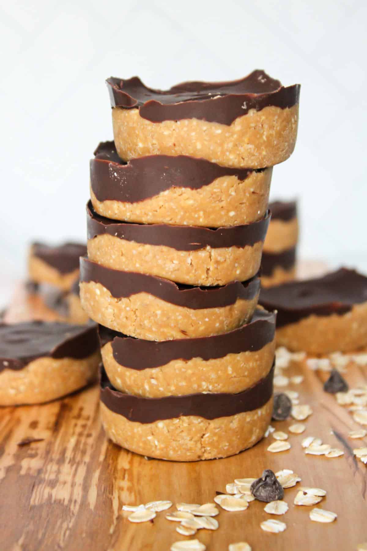 Wholesome 4-Ingredient No Bake Peanut Butter Oat Cups Recipe